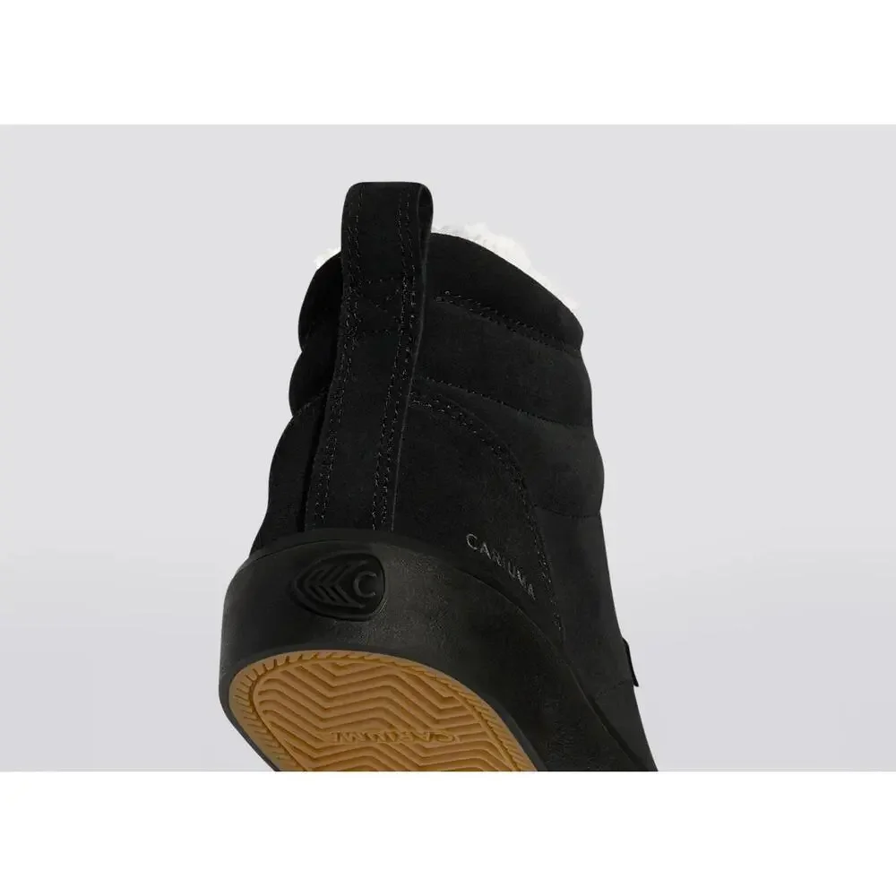 Cariuma OCA Therma Boots Mens US 8.5 Black Suede Shearling Lined High Top GAL744
